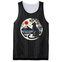 Kawaii Cat Anime Japanese Retro Funny Cat Gift Mesh Reversible Basketball Jersey Tank