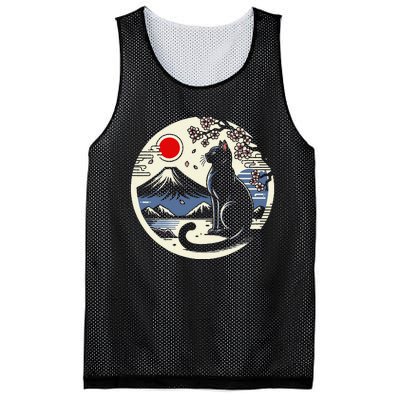 Kawaii Cat Anime Japanese Retro Funny Cat Gift Mesh Reversible Basketball Jersey Tank