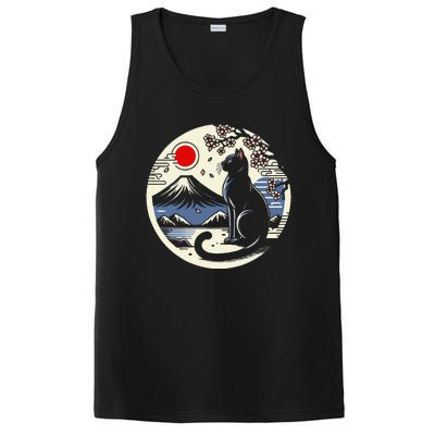 Kawaii Cat Anime Japanese Retro Funny Cat Gift PosiCharge Competitor Tank