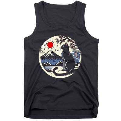 Kawaii Cat Anime Japanese Retro Funny Cat Gift Tank Top