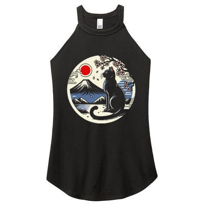 Kawaii Cat Anime Japanese Retro Funny Cat Gift Women's Perfect Tri Rocker Tank