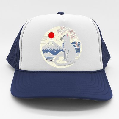 Kawaii Cat Anime Japanese Retro Funny Cat Gift Trucker Hat