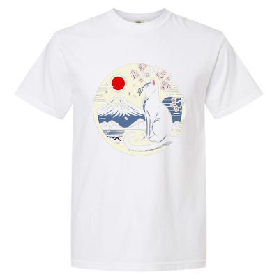 Kawaii Cat Anime Japanese Retro Funny Cat Gift Garment-Dyed Heavyweight T-Shirt