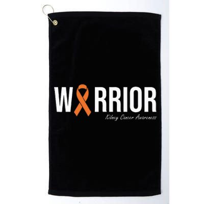 Kidney Cancer Awareness Orange Ribbon Platinum Collection Golf Towel