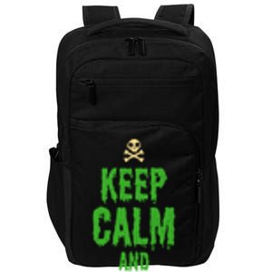 Keep Calm And Scary On Funny Halloween Holiday Design Gift Impact Tech Backpack