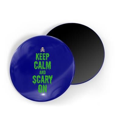 Keep Calm And Scary On Funny Halloween Holiday Design Gift Magnet