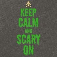 Keep Calm And Scary On Funny Halloween Holiday Design Gift Cotton Canvas Backpack