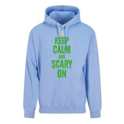 Keep Calm And Scary On Funny Halloween Holiday Design Gift Unisex Surf Hoodie