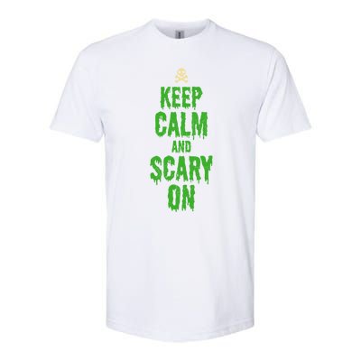 Keep Calm And Scary On Funny Halloween Holiday Design Gift Softstyle® CVC T-Shirt