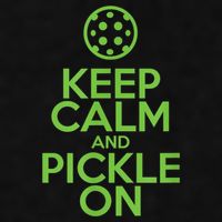 Keep Calm And Pickle On Pickleball TShirt With Pickle Ball Ladies PosiCharge Tri-Blend Wicking Tank