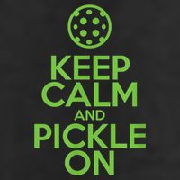 Keep Calm And Pickle On Pickleball TShirt With Pickle Ball 7 Panel Mesh Trucker Snapback Hat
