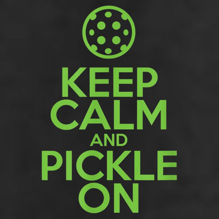 Keep Calm And Pickle On Pickleball TShirt With Pickle Ball 7 Panel Mesh Trucker Snapback Hat