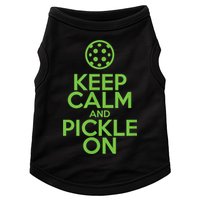 Keep Calm And Pickle On Pickleball TShirt With Pickle Ball Doggie Tank