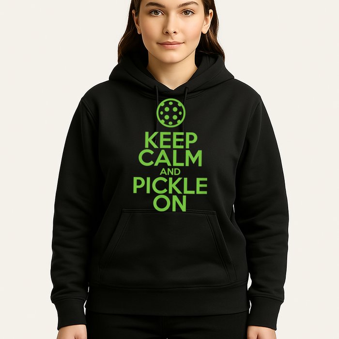 Keep Calm And Pickle On Pickleball TShirt With Pickle Ball Hoodie