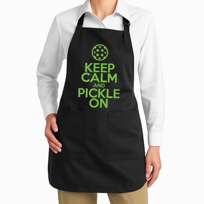 Keep Calm And Pickle On Pickleball TShirt With Pickle Ball Apron