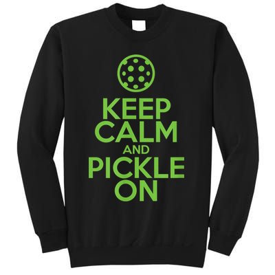 Keep Calm And Pickle On Pickleball TShirt With Pickle Ball Sweatshirt