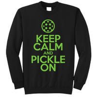 Keep Calm And Pickle On Pickleball TShirt With Pickle Ball Sweatshirt