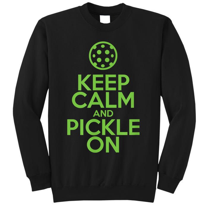 Keep Calm And Pickle On Pickleball TShirt With Pickle Ball Sweatshirt