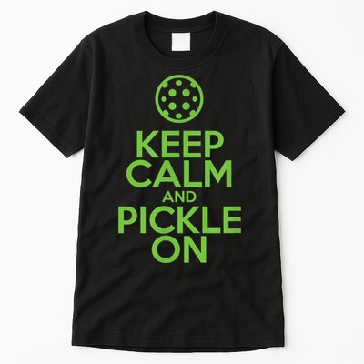 Keep Calm And Pickle On Pickleball TShirt With Pickle Ball Tall T-Shirt