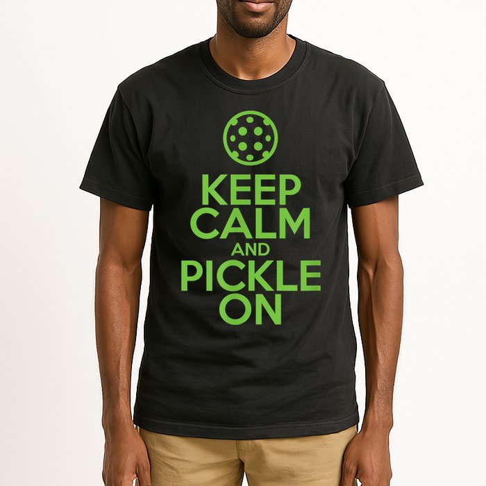 Keep Calm And Pickle On Pickleball TShirt With Pickle Ball Tall T-Shirt