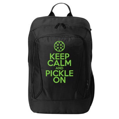 Keep Calm And Pickle On Pickleball TShirt With Pickle Ball City Backpack