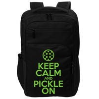 Keep Calm And Pickle On Pickleball TShirt With Pickle Ball Impact Tech Backpack