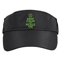 Keep Calm And Pickle On Pickleball TShirt With Pickle Ball Adult Drive Performance Visor