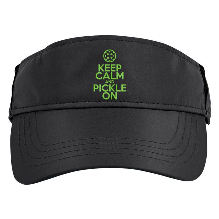 Keep Calm And Pickle On Pickleball TShirt With Pickle Ball Adult Drive Performance Visor
