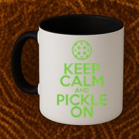 Keep Calm And Pickle On Pickleball TShirt With Pickle Ball Mug