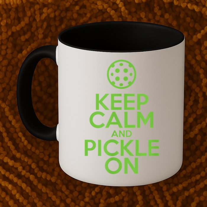 Keep Calm And Pickle On Pickleball TShirt With Pickle Ball Mug