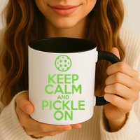 Keep Calm And Pickle On Pickleball TShirt With Pickle Ball Mug