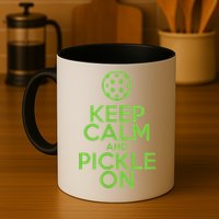 Keep Calm And Pickle On Pickleball TShirt With Pickle Ball Mug