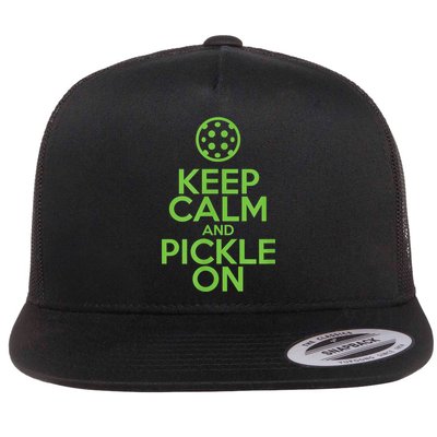 Keep Calm And Pickle On Pickleball TShirt With Pickle Ball Flatbill Hat
