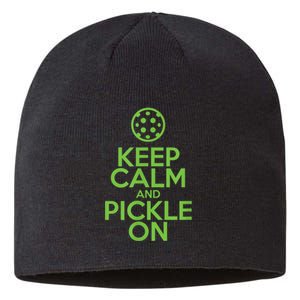 Keep Calm And Pickle On Pickleball TShirt With Pickle Ball Sustainable Beanie