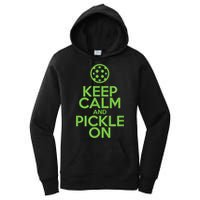 Keep Calm And Pickle On Pickleball TShirt With Pickle Ball Women's Pullover Hoodie