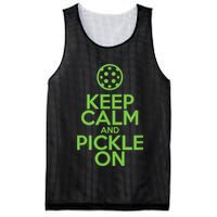 Keep Calm And Pickle On Pickleball TShirt With Pickle Ball Mesh Reversible Basketball Jersey Tank