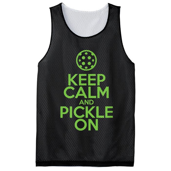 Keep Calm And Pickle On Pickleball TShirt With Pickle Ball Mesh Reversible Basketball Jersey Tank