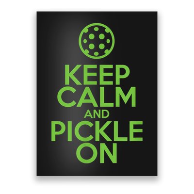Keep Calm And Pickle On Pickleball TShirt With Pickle Ball Poster