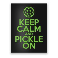 Keep Calm And Pickle On Pickleball TShirt With Pickle Ball Poster