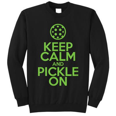 Keep Calm And Pickle On Pickleball TShirt With Pickle Ball Tall Sweatshirt