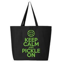 Keep Calm And Pickle On Pickleball TShirt With Pickle Ball 25L Jumbo Tote