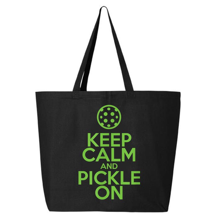 Keep Calm And Pickle On Pickleball TShirt With Pickle Ball 25L Jumbo Tote
