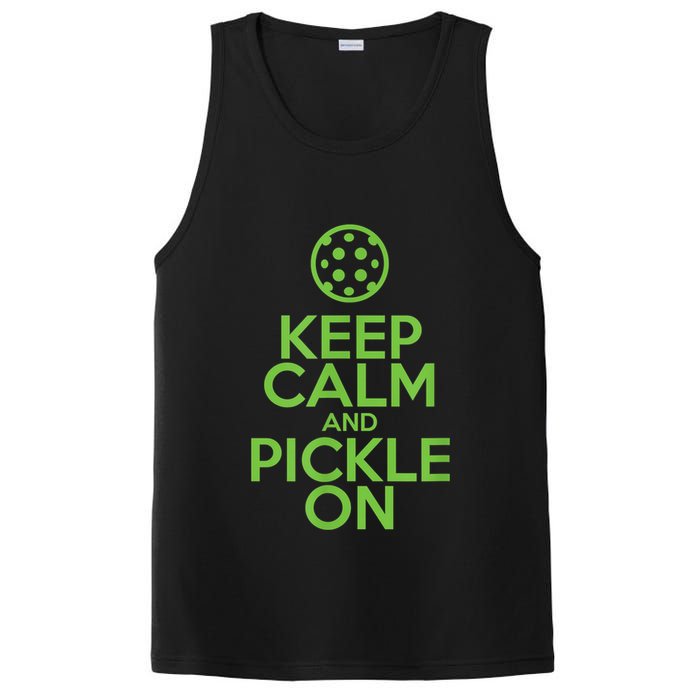 Keep Calm And Pickle On Pickleball TShirt With Pickle Ball PosiCharge Competitor Tank