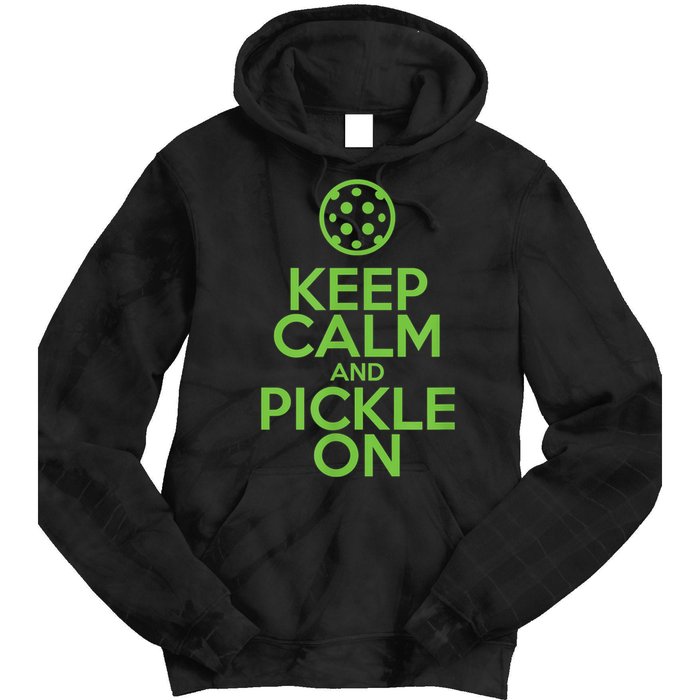 Keep Calm And Pickle On Pickleball TShirt With Pickle Ball Tie Dye Hoodie
