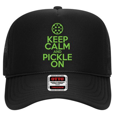 Keep Calm And Pickle On Pickleball TShirt With Pickle Ball Trucker Hat