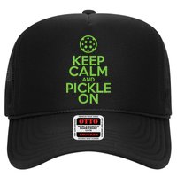 Keep Calm And Pickle On Pickleball TShirt With Pickle Ball Trucker Hat