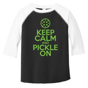 Keep Calm And Pickle On Pickleball TShirt With Pickle Ball Toddler Fine Jersey T-Shirt