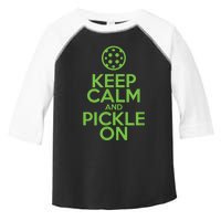 Keep Calm And Pickle On Pickleball TShirt With Pickle Ball Toddler Fine Jersey T-Shirt