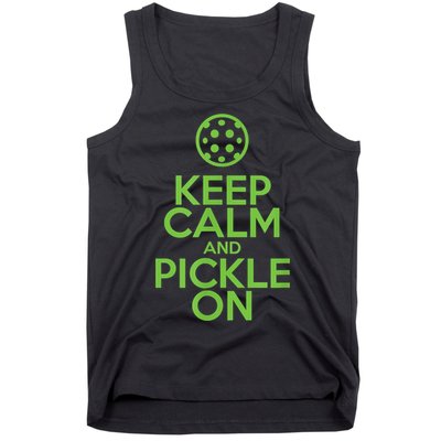 Keep Calm And Pickle On Pickleball TShirt With Pickle Ball Tank Top