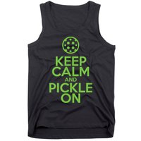 Keep Calm And Pickle On Pickleball TShirt With Pickle Ball Tank Top